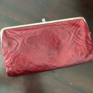 Red hobo Lauren wallet